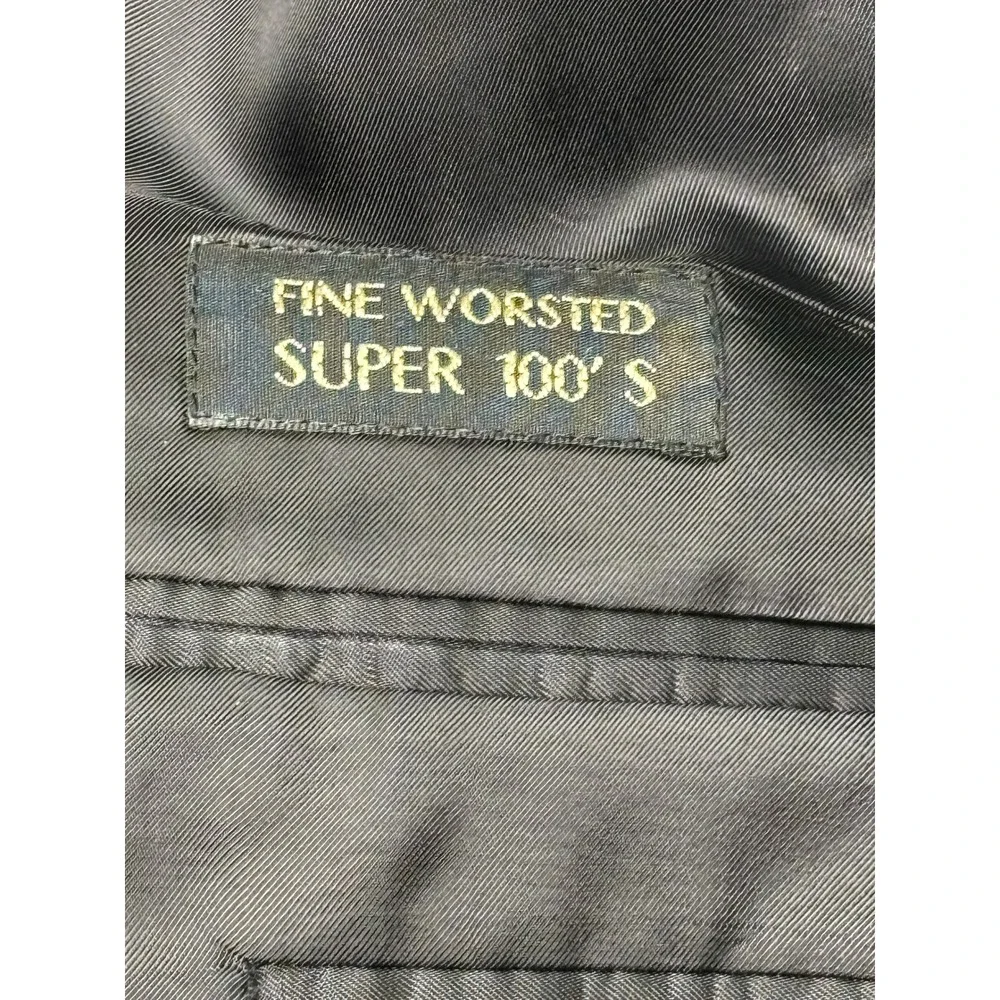 Ermenegildo Zegna Men's Super 100s‎ Fine Worsted Wool Blazer Made Italy Black 42